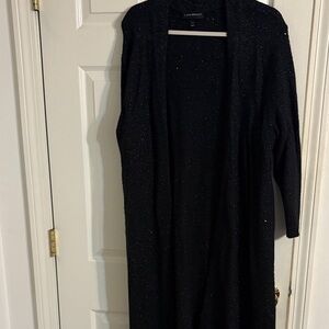 Lane Bryant Black Glitter Cardigan